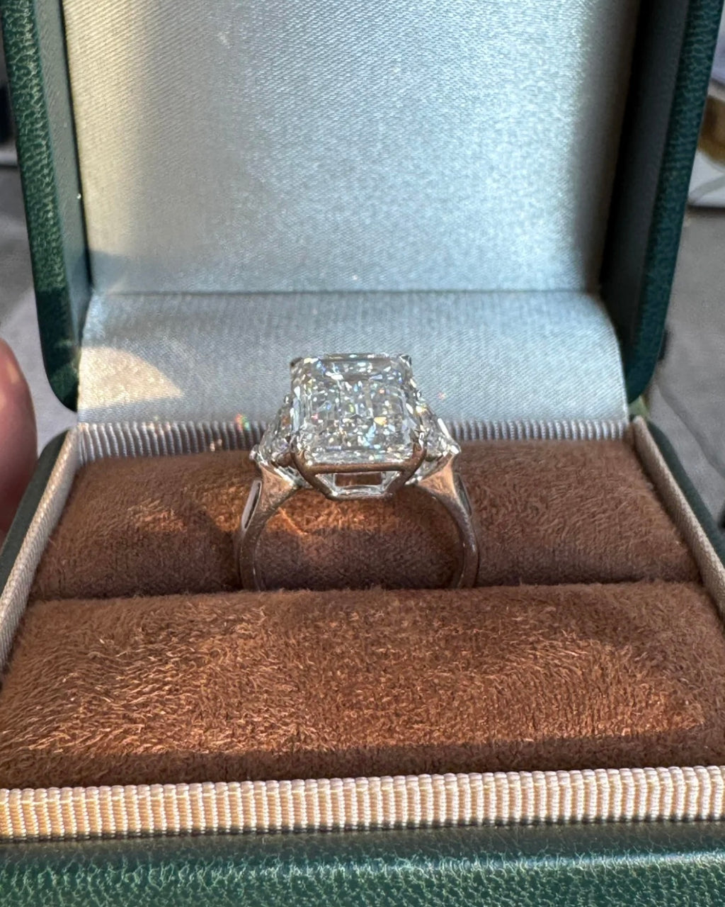 Lab-Grown Emerald Cut Diamond Ring – 10.03ct E VS2