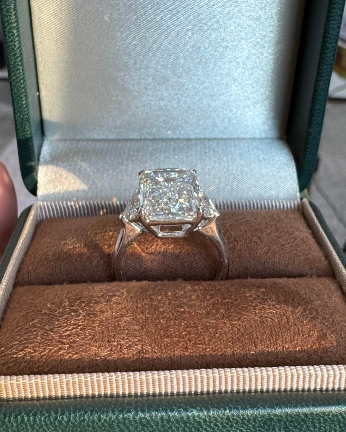 Lab-Grown Emerald Cut Diamond Ring – 10.03ct E VS2