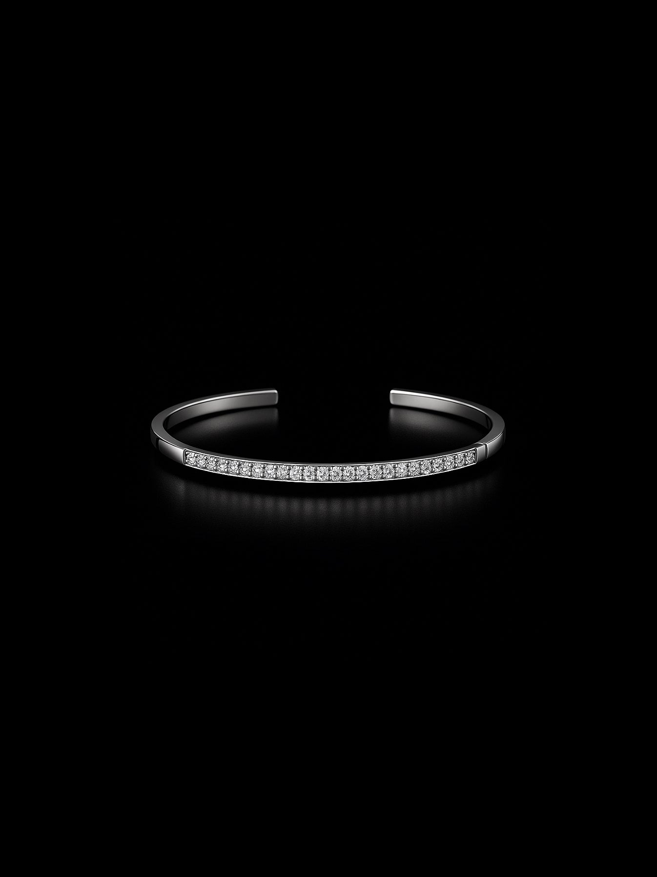Lab-Grown Diamond Open Bangle – 0.96ct