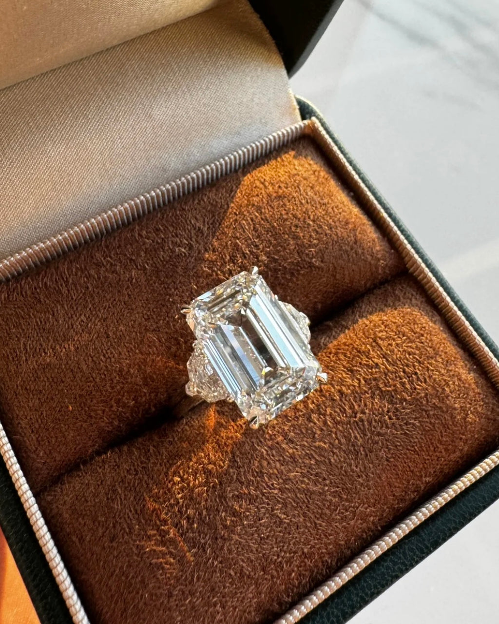 Lab-Grown Emerald Cut Diamond Ring – 10.03ct E VS2