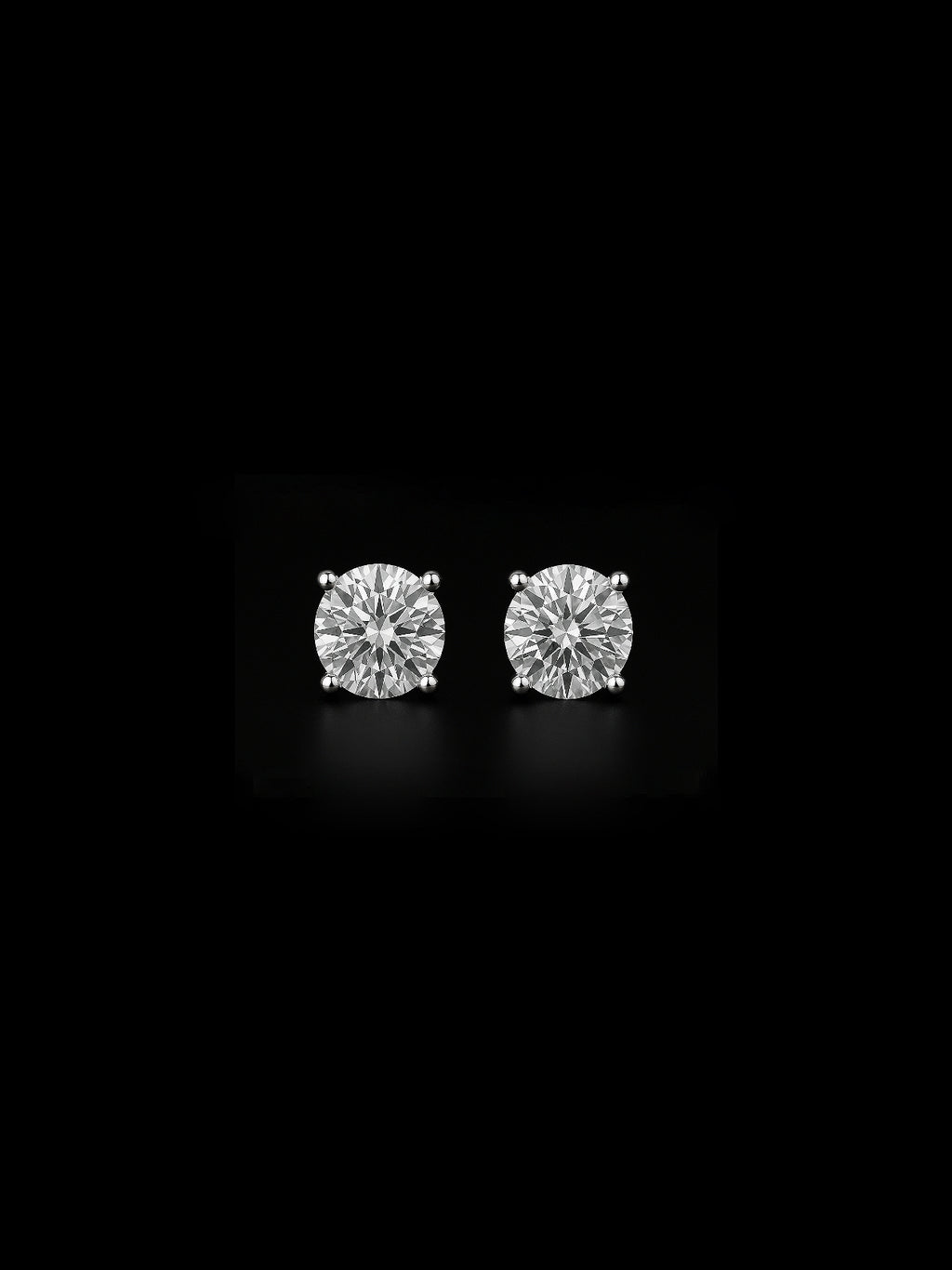 Lab-Grown Brilliant Diamond Four-Prong Earrings – 1.00ct D VVS1
