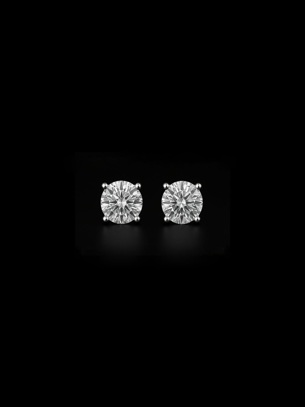 Lab-Grown Brilliant Diamond Four-Prong Earrings – 1.00ct D VVS1