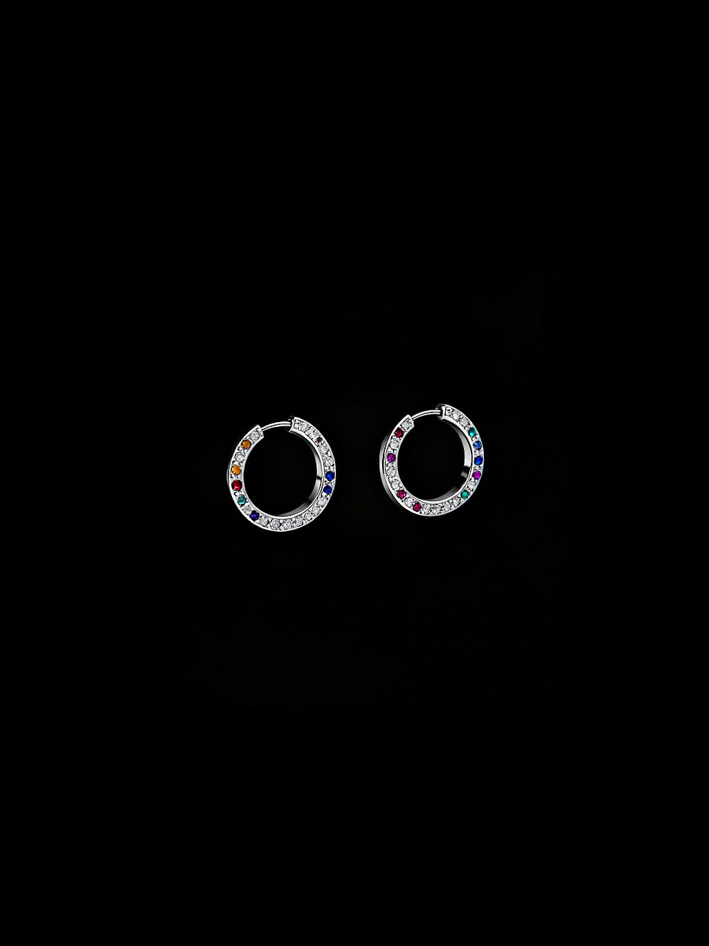 Lab-Grown Fancy Colored Diamond Hoop Earrings – 0.02ct