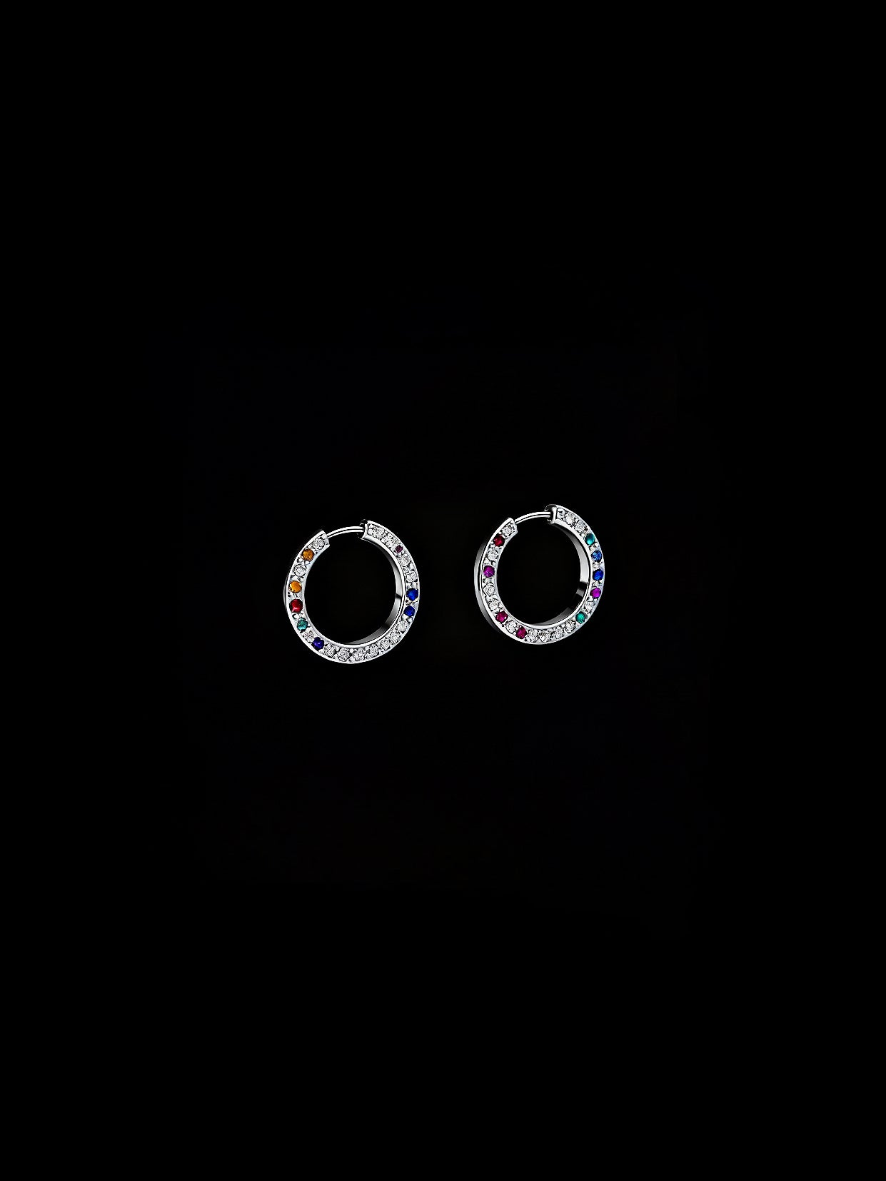 Lab-Grown Fancy Colored Diamond Hoop Earrings – 0.02ct