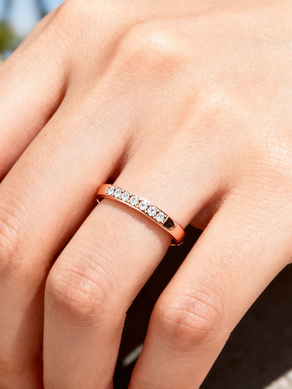 Lab-Grown Diamond Rose Gold Band Ring – 0.24ct
