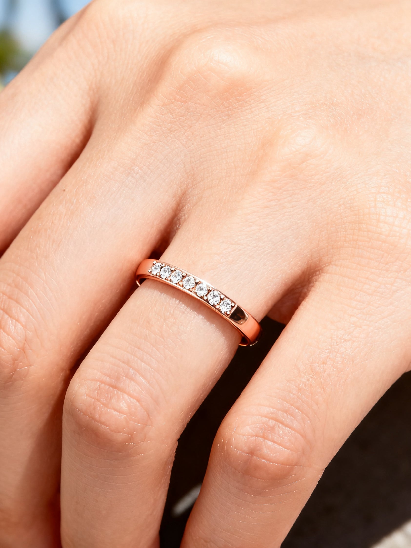 Lab-Grown Diamond Rose Gold Band Ring – 0.24ct