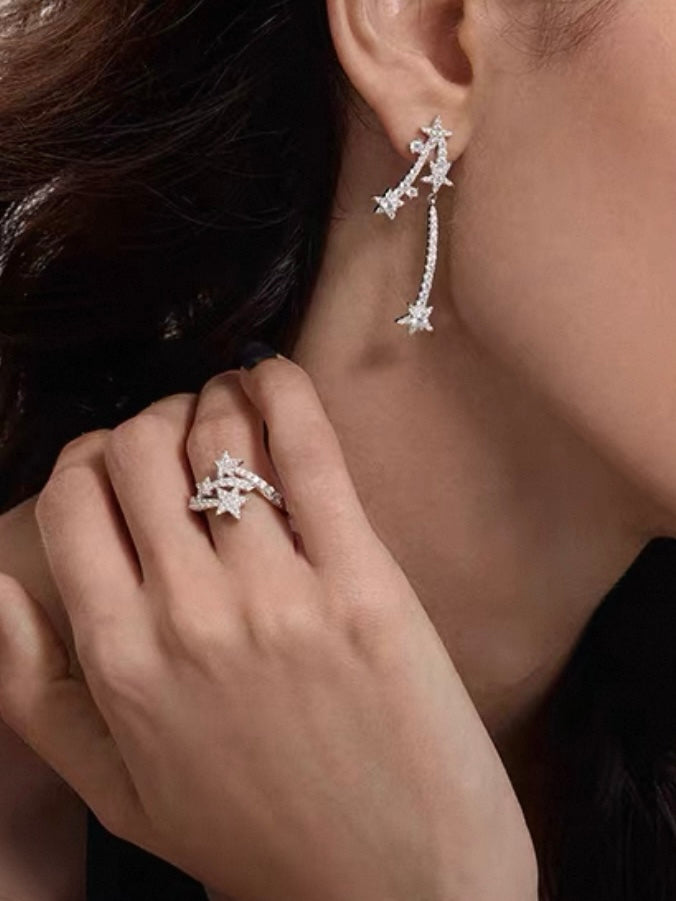 Lab Grown Diamonds Shooting Star Ring – 18K White Gold 0.45ct