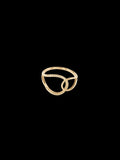Lab Grown Diamonds Interlocking Loop Ring – 18K Gold 0.28ct