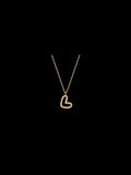 Lab Grown Diamonds Open Heart Necklace – 18K Gold 0.25ct
