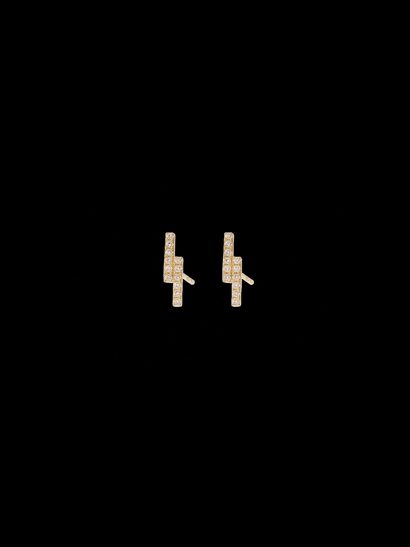 Lab Grown Diamonds Geometric Bar Stud Earrings – 18K Gold 0.32ct