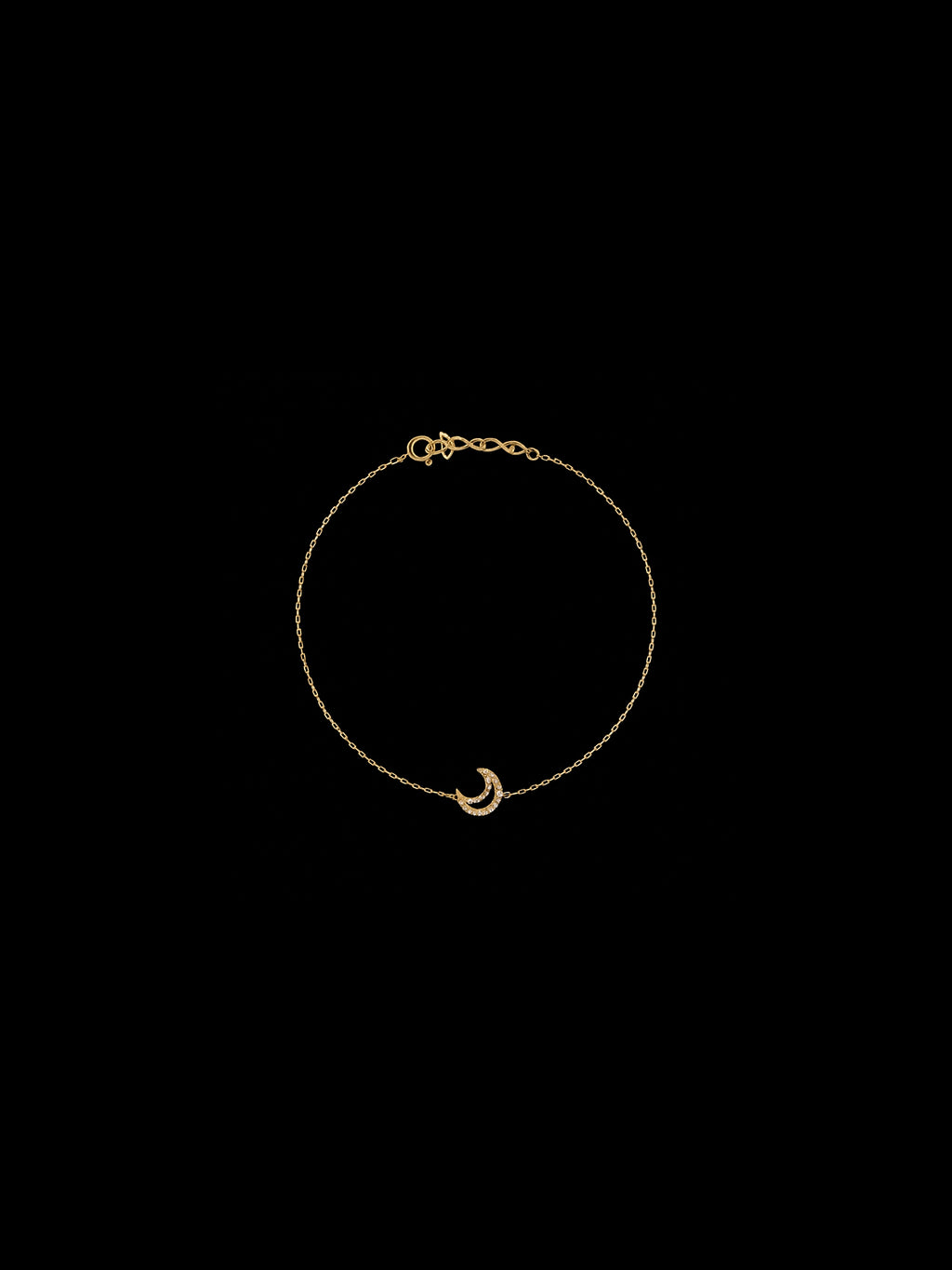 Lab Grown Diamonds Starry Moon Bracelet - 18K Gold 0.3ct