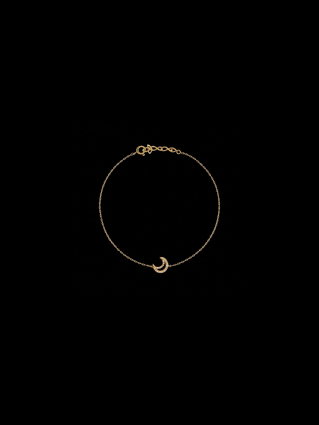 Lab Grown Diamonds Starry Moon Bracelet - 18K Gold 0.3ct
