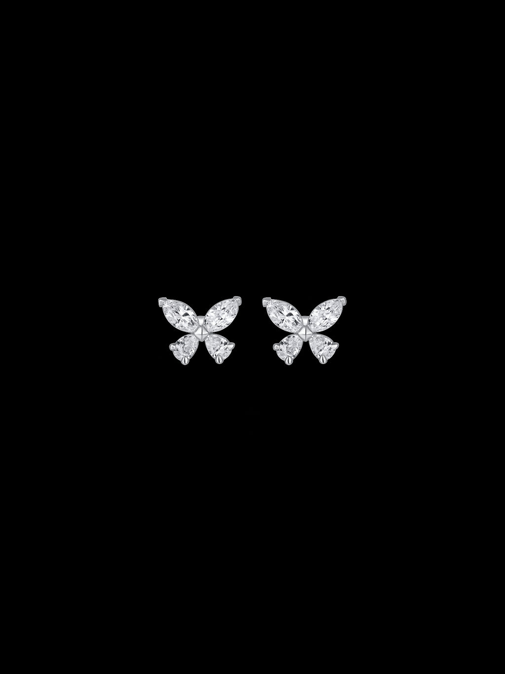 Lab Grown Marquise Diamond Butterfly Earrings – 1.6ct Total – PT950 Platinum – VS1 Clarity